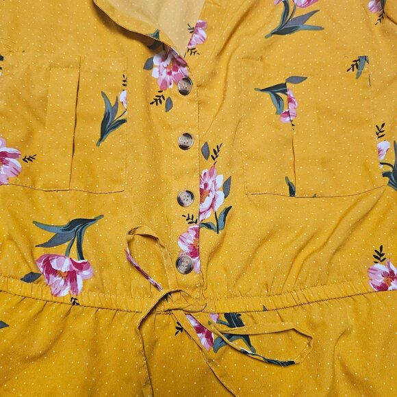 MPH Collection Womens Floral Print Button-Front Tunic Blouse 2X - Picture 4 of 10